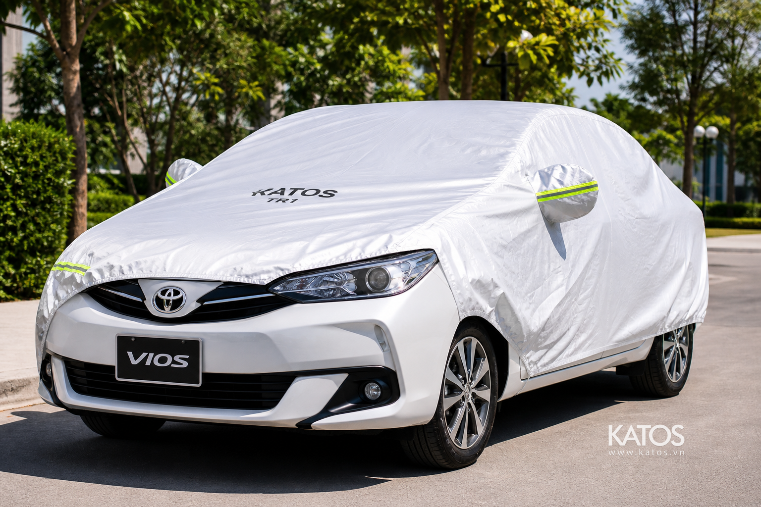 minh họa bạt phủ cho toyota vios
